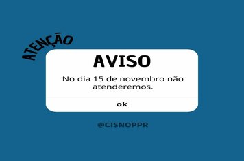 AVISO AOS USUÁRIOS DO CISNOP