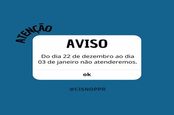 AVISO AOS USUÁRIOS DO CISNOP