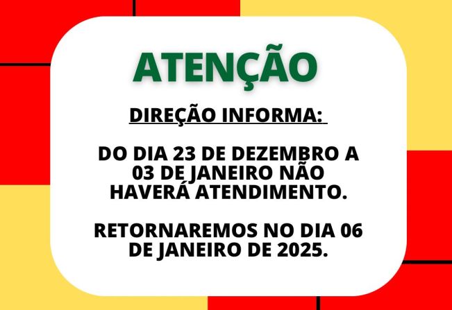 RECESSO DE FINAL DE ANO 