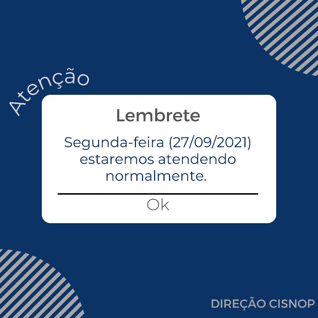 AVISO AOS USUÁRIOS DO CISNOP